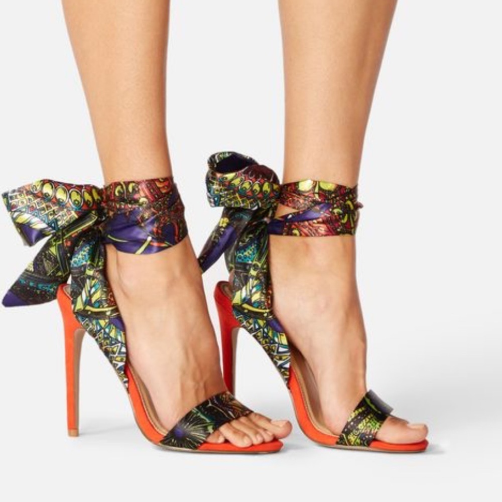 Just fab Vibrant Patterned Heels